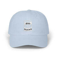 $50 Oil Classic Dad Cap - Vintage Style Adjustable White Hat