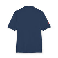 Embroidered Red Drill Logo — Executive Polo