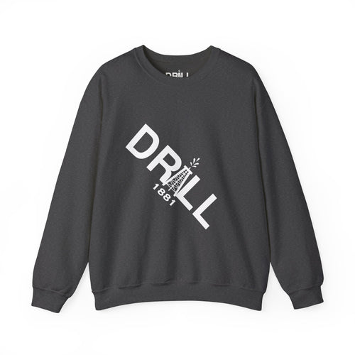 White Drill Logo Angled - Crewneck Sweatshirt