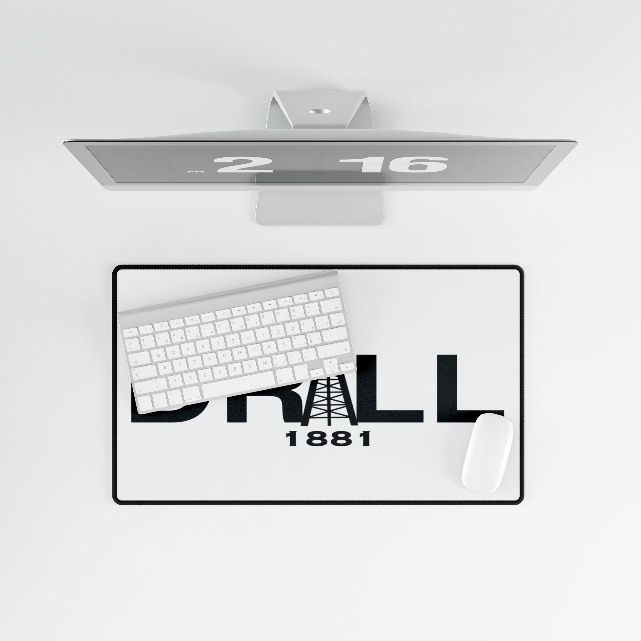 DRILL1881 Industrial Style Desk Mat - Perfect for Home Office, Birthday Gift, Oil & Gas Industry Decor, Workstation Accessory, Desk Organizer