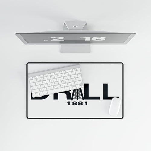 DRILL1881 Industrial Style Desk Mat - Perfect for Home Office, Birthday Gift, Oil & Gas Industry Decor, Workstation Accessory, Desk Organizer