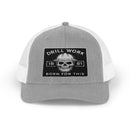 Skull Drill Work Snapback Trucker Cap