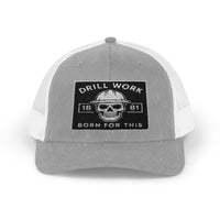 Skull Drill Work Snapback Trucker Cap