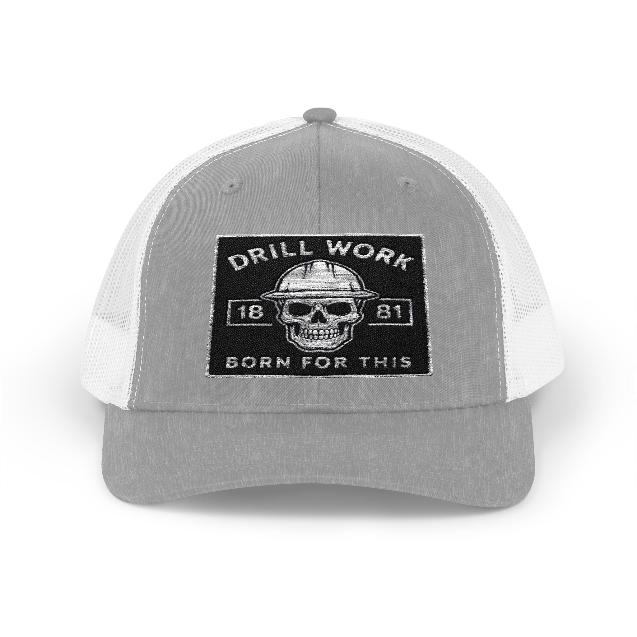 Skull Drill Work Snapback Trucker Cap