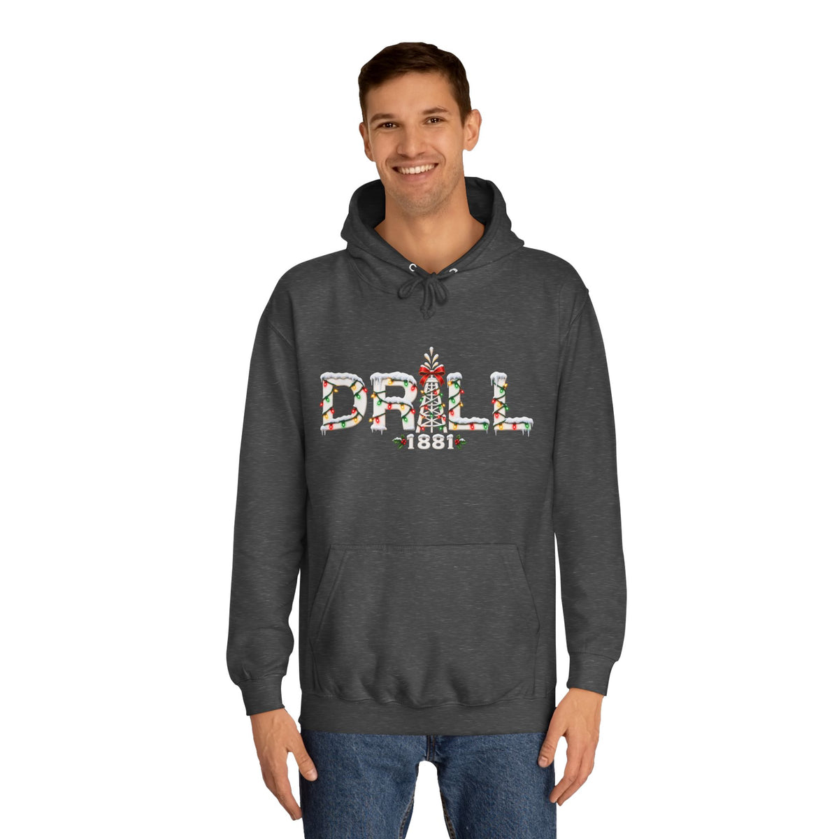 Drill Christmas Pumpjack - Premium Hoodie