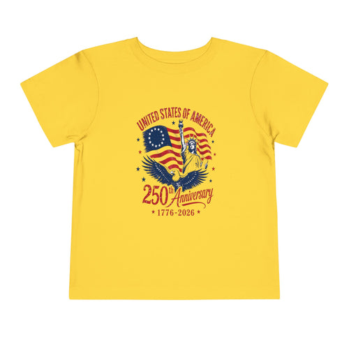 Toddler 250 yr United States of America Anniversay Tee - Celebrate America's 250th Birthday