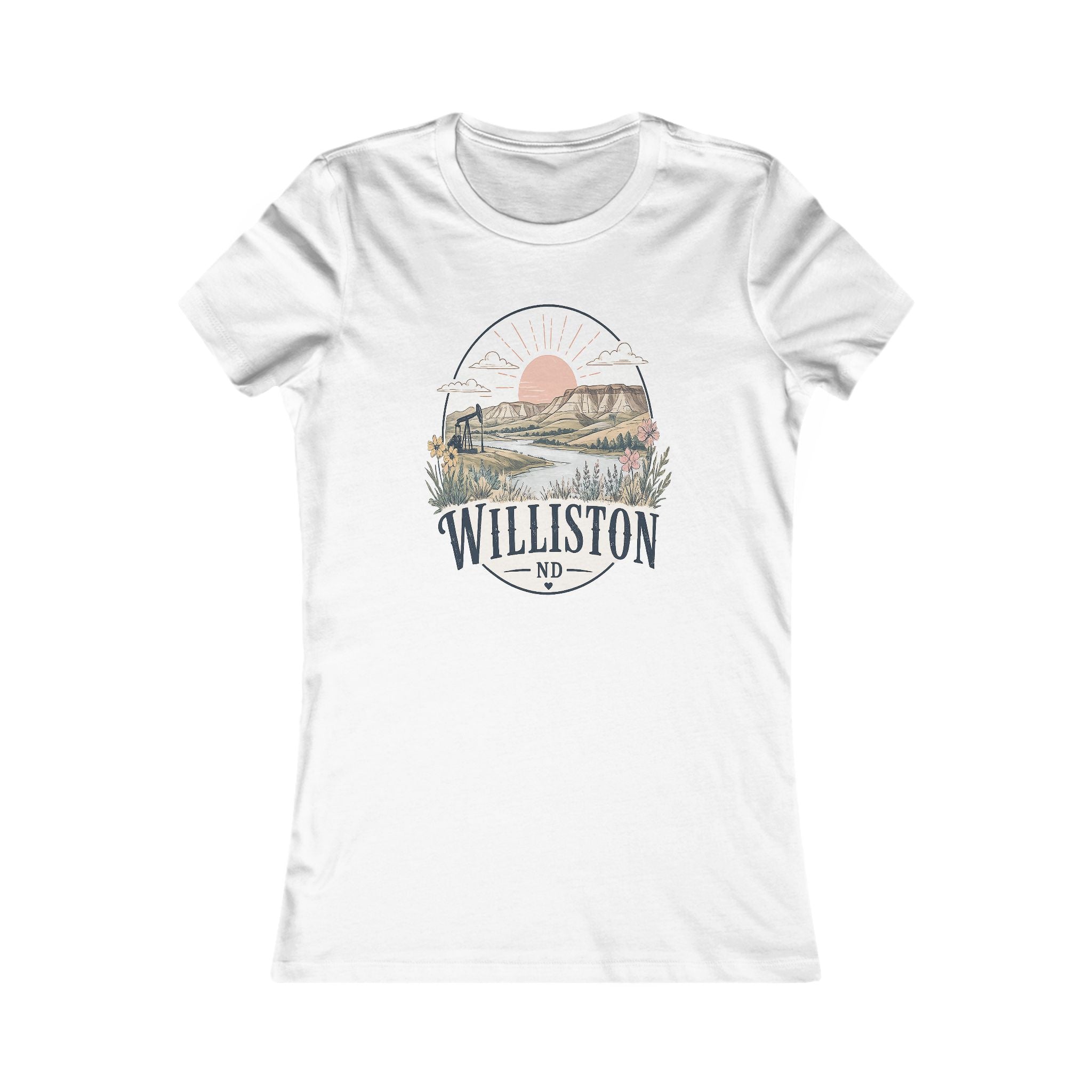 Williston, ND River Women's Tee