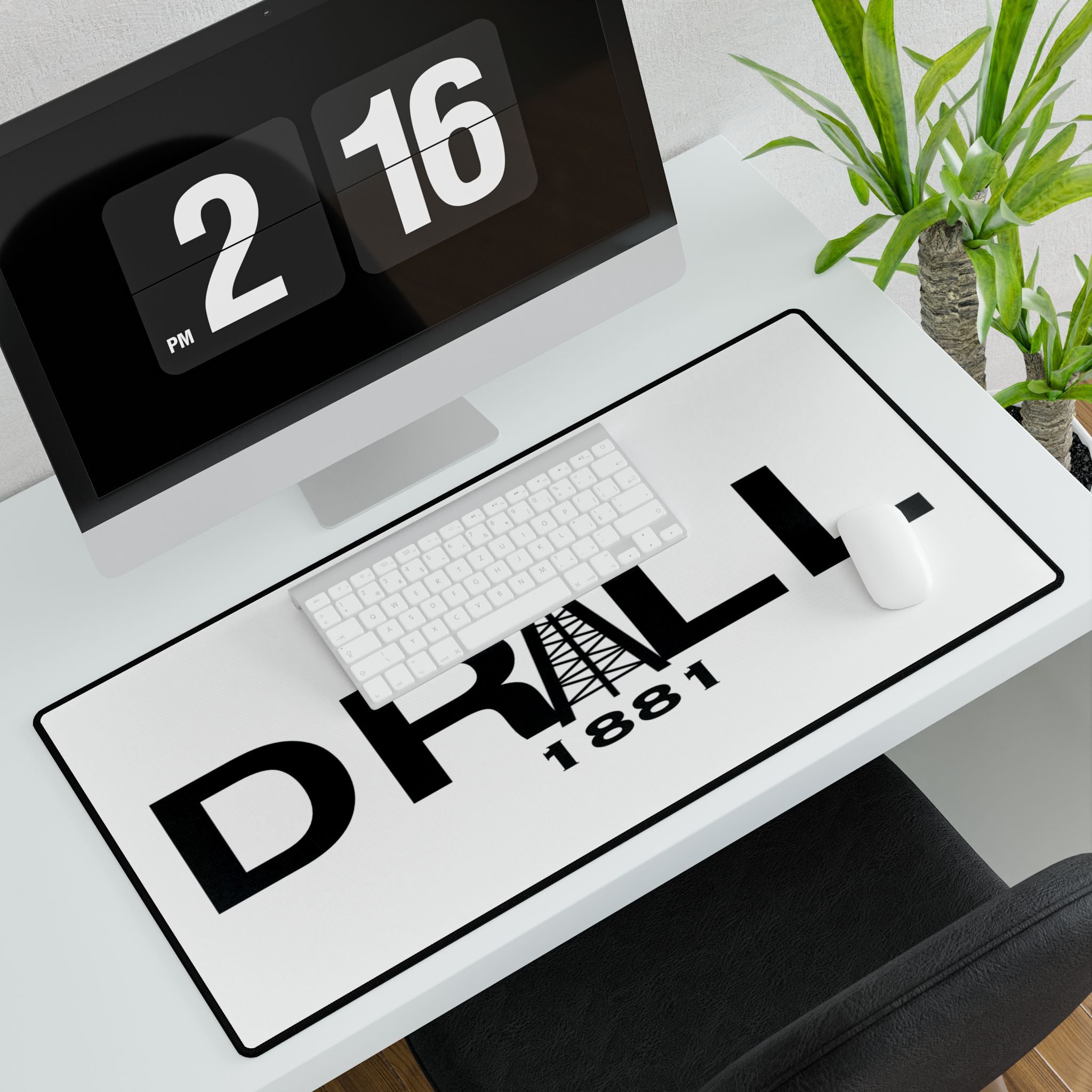 DRILL1881 Industrial Style Desk Mat - Perfect for Home Office, Birthday Gift, Oil & Gas Industry Decor, Workstation Accessory, Desk Organizer