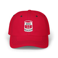$50 Oil Classic Dad Cap - Vintage Style Adjustable White Hat