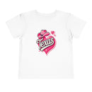 Texas Love Toddler Short Sleeve Tee - Cute Western Heart Design