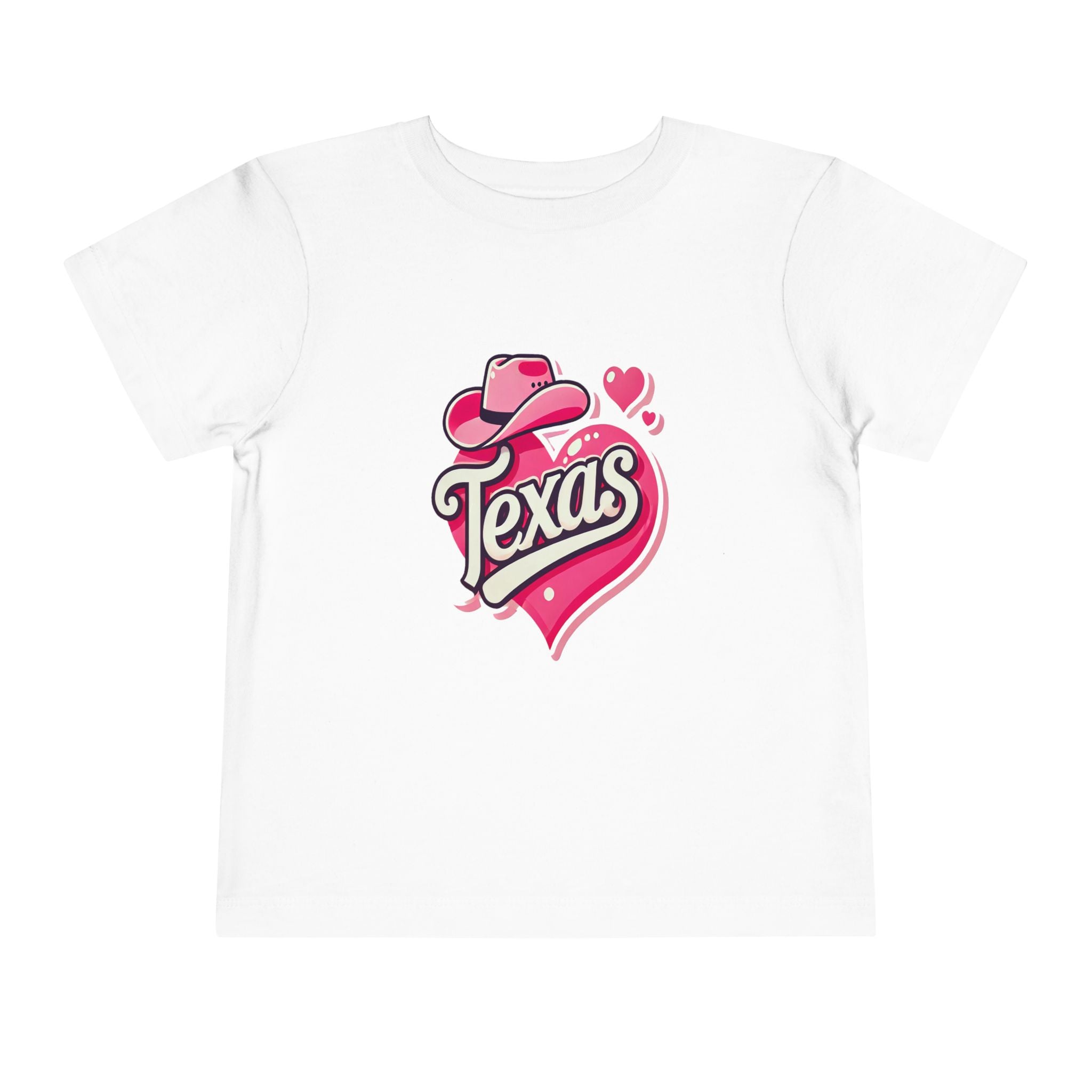 Texas Love Toddler Short Sleeve Tee - Cute Western Heart Design