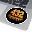 432 Drill Crew Round Sticker — Oilfield Hard Hat or Truck Decal