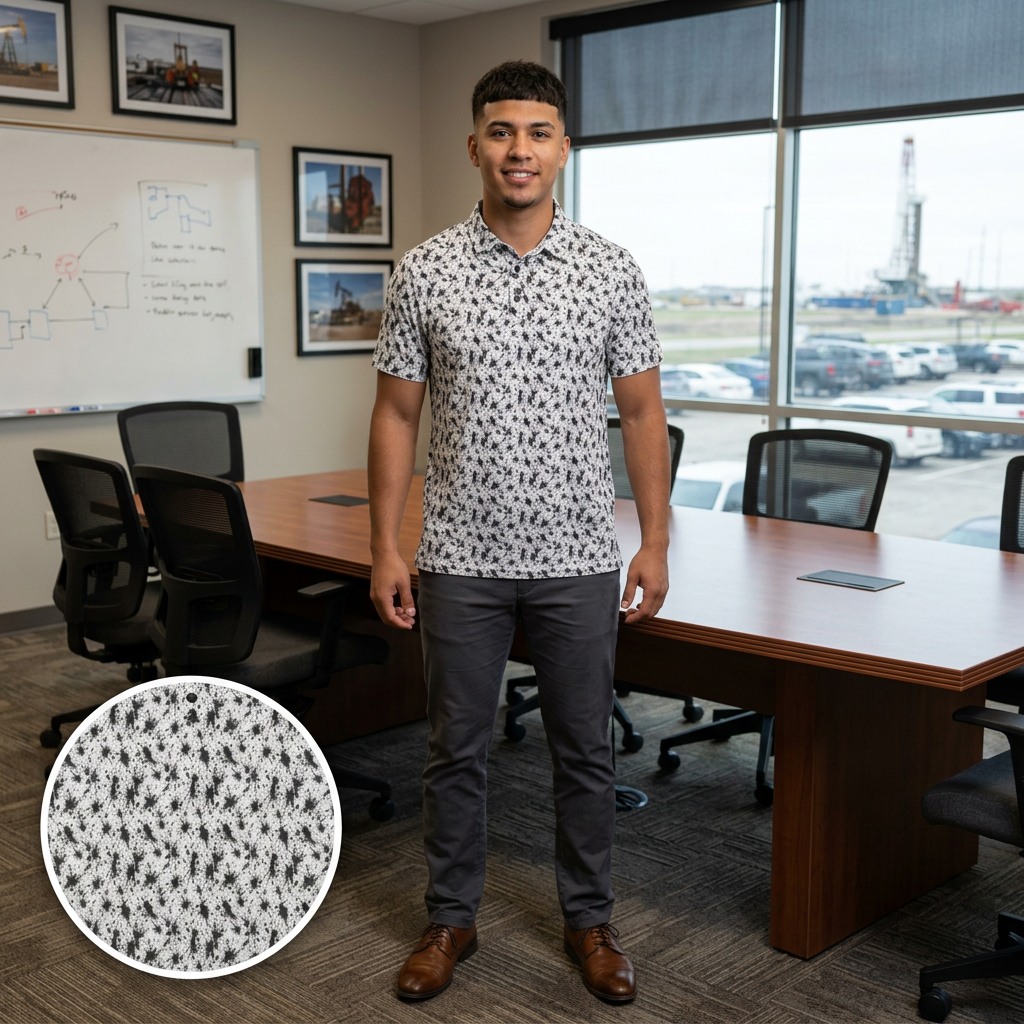 Oil Splatter - Stylish Male Polo Shirt