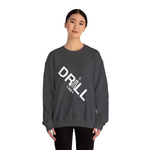White Drill Logo Angled - Crewneck Sweatshirt