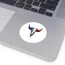 Texas Longhorn Round Sticker — Oilfield Hard Hat or Truck Decal