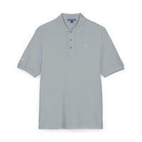 Embroidered White Jack Icon — Executive Polo