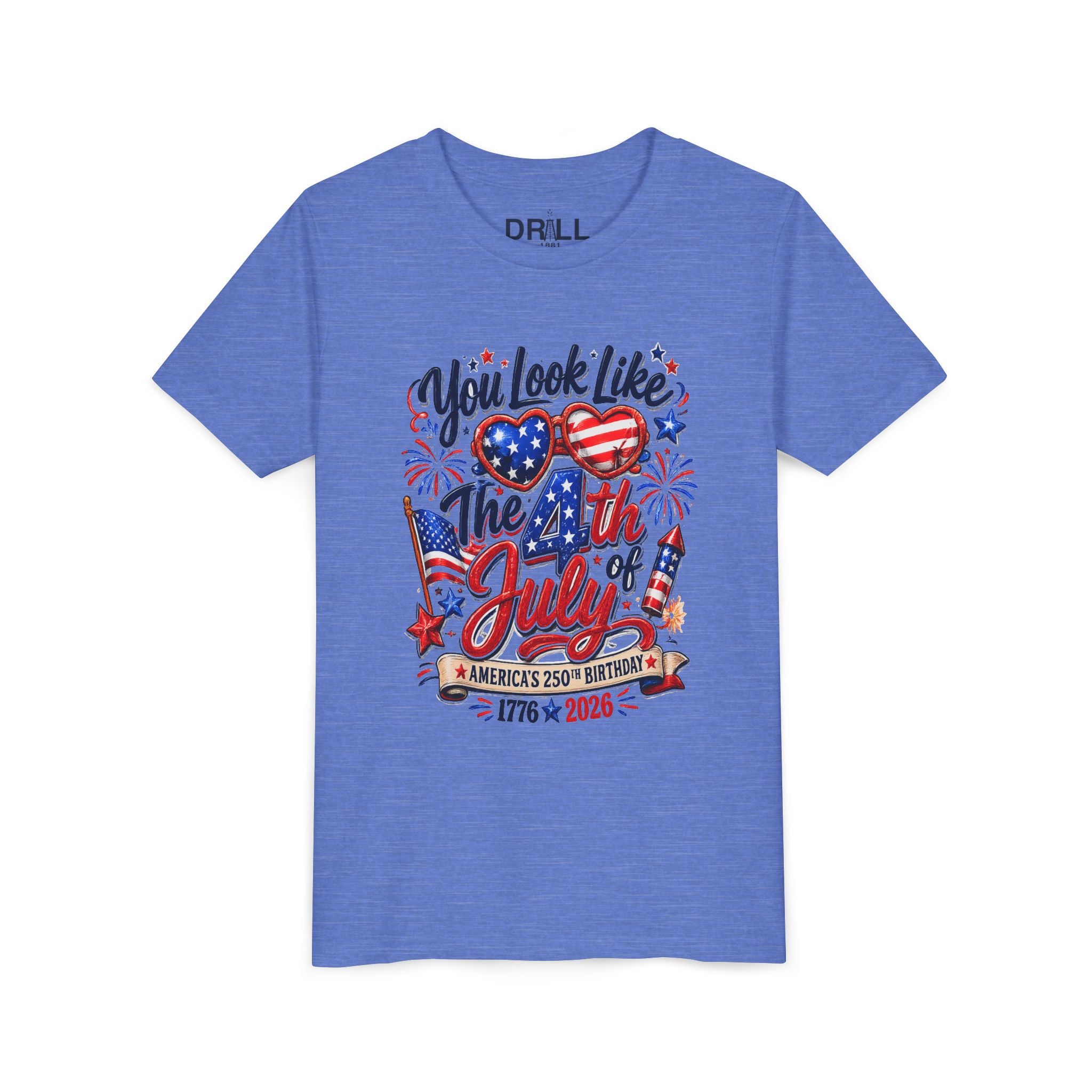You Look Like the 4th of July Youth  Kids Tee – United States 1776–2026 Patriotic Design