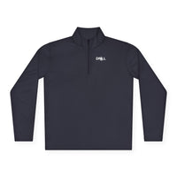 White DRILL Logo - Quarter-Zip Pullover
