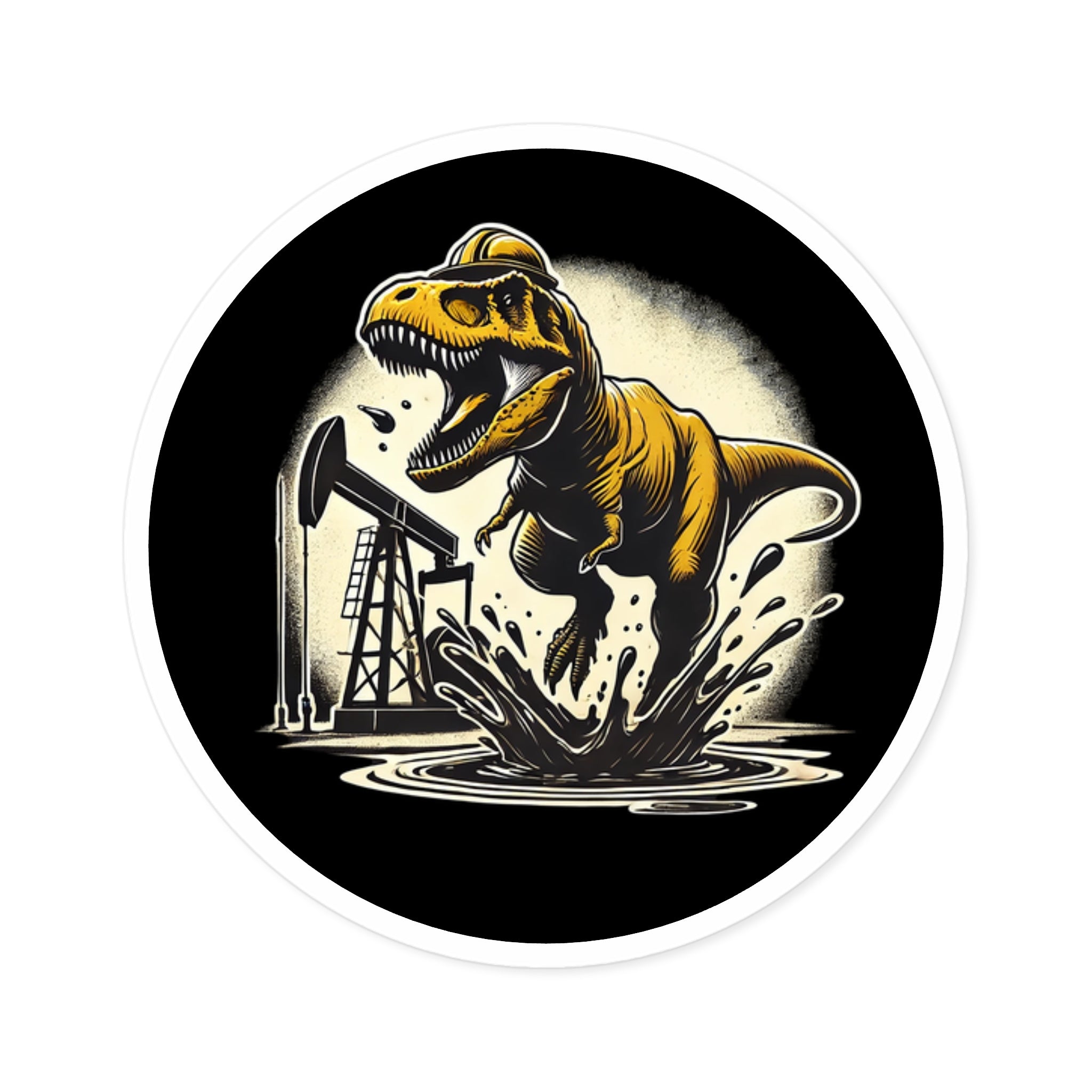 Dino Splash — Oilfield Hard Hat or Truck Decal