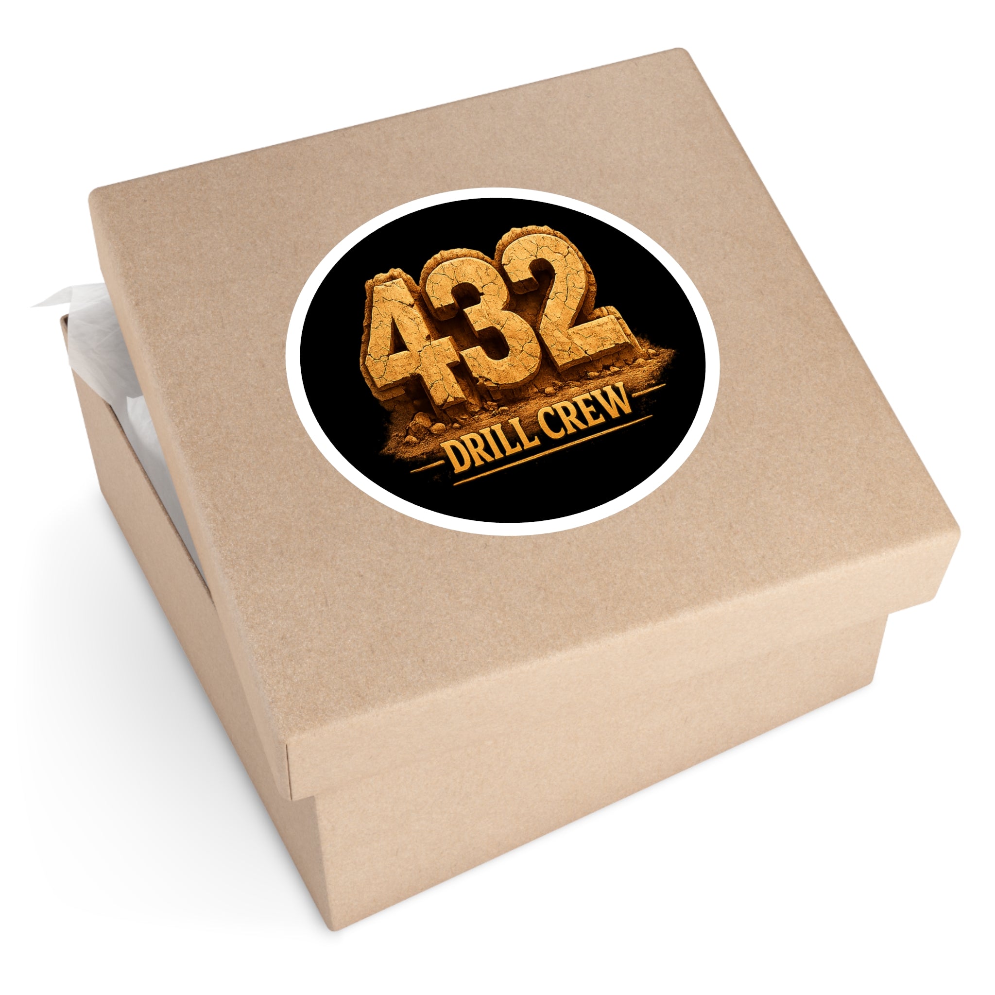 432 Drill Crew Round Sticker — Oilfield Hard Hat or Truck Decal