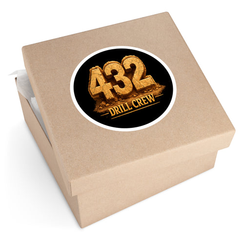 432 Drill Crew Round Sticker — Oilfield Hard Hat or Truck Decal