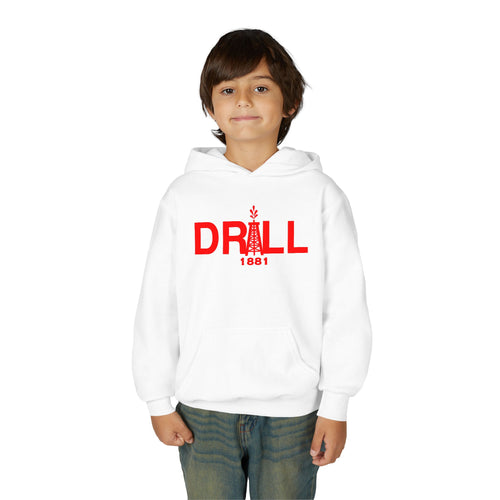DRILL Basic Red Logo - Soft Youth Hoodie