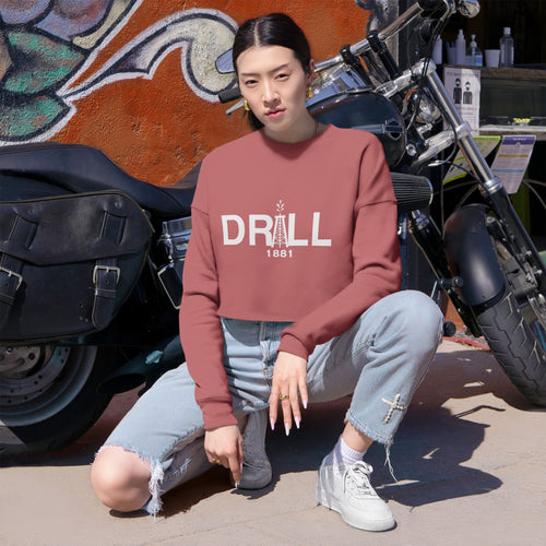 Drill Basic White Logo - Women's Cropped Sweatshirt