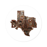 Rusty Drill Texas - Oilfield Hard Hat or Truck Decal