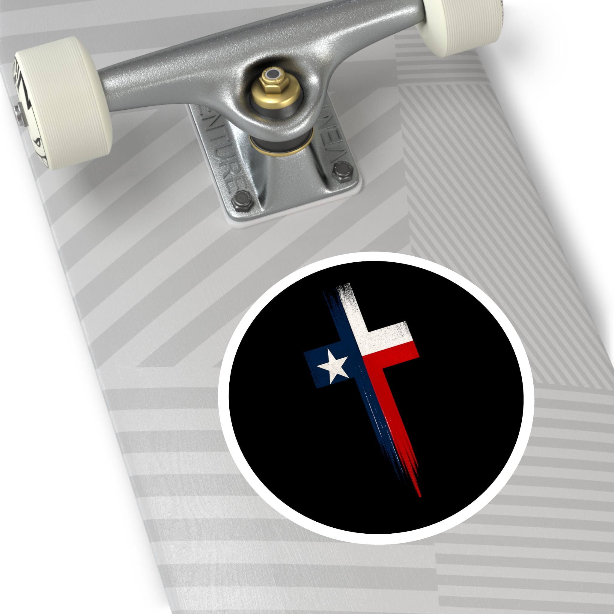 Texas Cross — Oilfield Hard Hat or Truck Decal