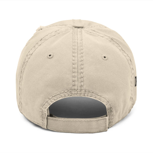 Pump Jack Sketch Distressed Hat Embroidery