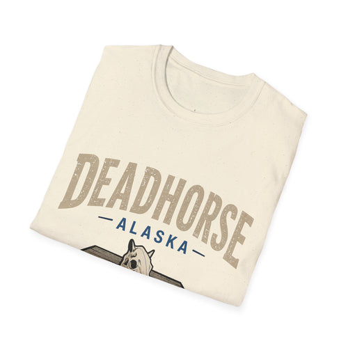Deadhorse Alaska T-Shirt Tan — End of the Dalton Highway Graphic Tee
