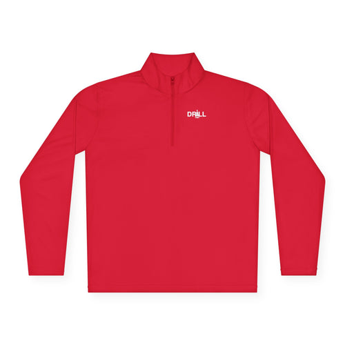 White DRILL Logo - Quarter-Zip Pullover
