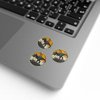 T-Rex Splash - Round Sticker Label Rolls