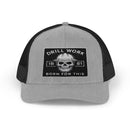 Skull Drill Work Snapback Trucker Cap