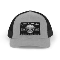 Skull Drill Work Snapback Trucker Cap