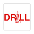 DRILL Red Logo - Square Stickers