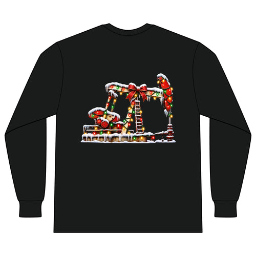 Drill Christmas Pumpjack - LS - Back