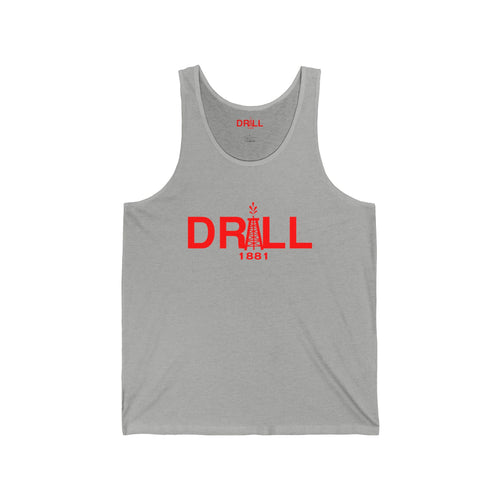 Drill 1881 Unisex Jersey Tank - Red Logo