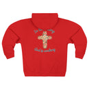 God is Working Hoodie, Floral Cross Zip Hoodie, Inspirational Hoodie, Faith-Based Gifts