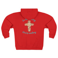 God is Working Hoodie, Floral Cross Zip Hoodie, Inspirational Hoodie, Faith-Based Gifts