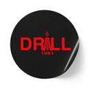 DRILL Red - Round Sticker Label Rolls