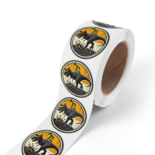 T-Rex Splash - Round Sticker Label Rolls