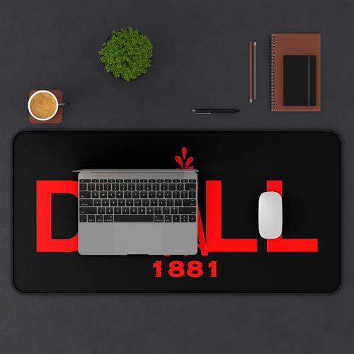 Desk Mat — Red "DRILL 1881" Oil Rig Gaming/Work Mouse Pad