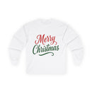 Merry Christmas Long Sleeve Tee, Unisex Gift, Winter Apparel, Festive Party Wear