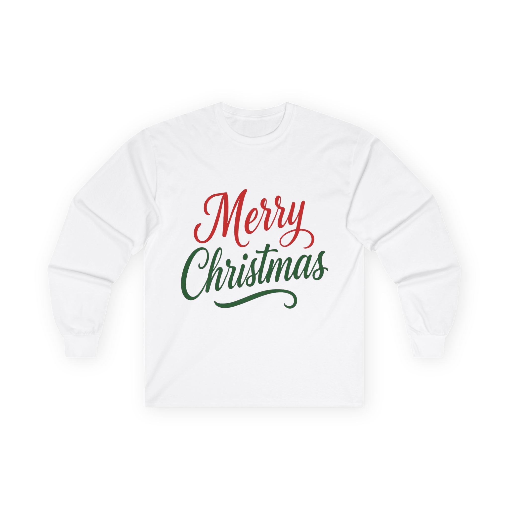Merry Christmas Long Sleeve Tee, Unisex Gift, Winter Apparel, Festive Party Wear