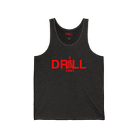 Drill 1881 Unisex Jersey Tank - Red Logo