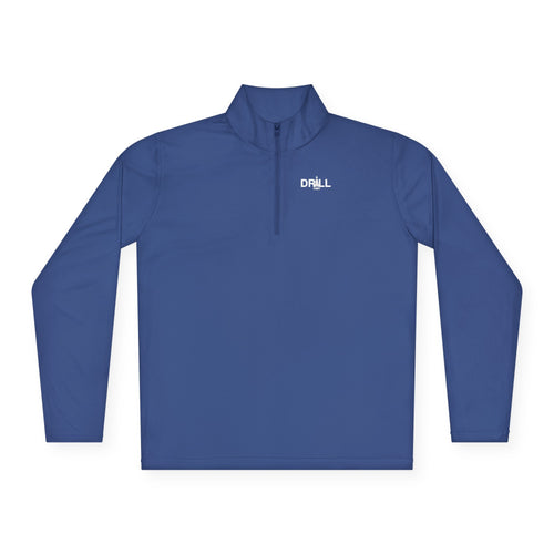 White DRILL Logo - Quarter-Zip Pullover