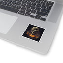 Fire Skull - Square Stickers