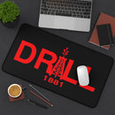 Desk Mat — Red "DRILL 1881" Oil Rig Gaming/Work Mouse Pad