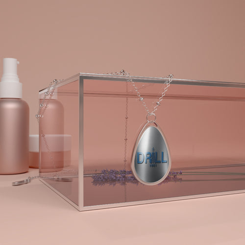 Elegant Oval Necklace, Personalized Jewelry, Gift for Her, Women's Accessory, Meaningful Keepsake, Mother's Day Gift - Drill 1881 Logo